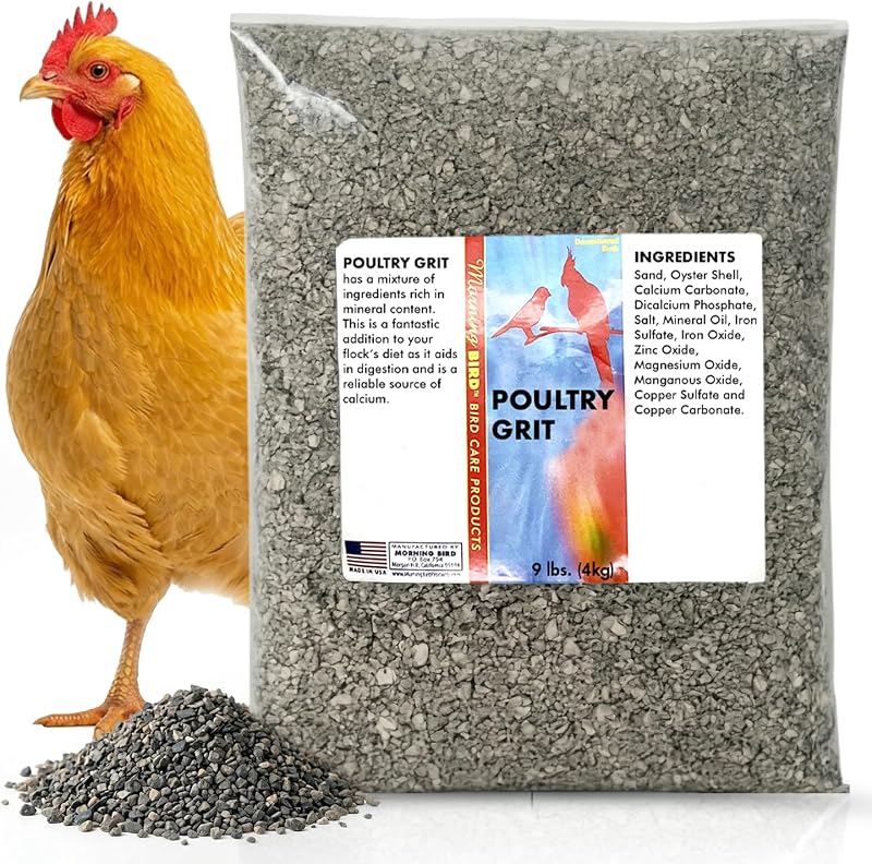 Grânulo mineral para galinhas Morning Bird com carbonato de cálcio e concha de ostra, 4,08 kg