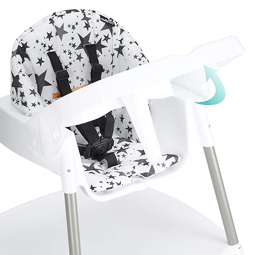 Miniatura 9 de Evenflo 4-in-1 Eat & Grow Silla alta convertible, Poliéster Pop Star Gris,Triángulos de prisma