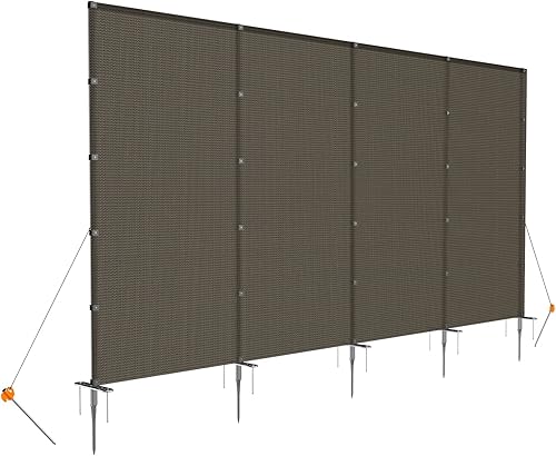 Windscreen4less Kit de vallas para exteriores con postes de tierra, valla de privacidad para patio de perros, piscina, jardín, valla de seguridad