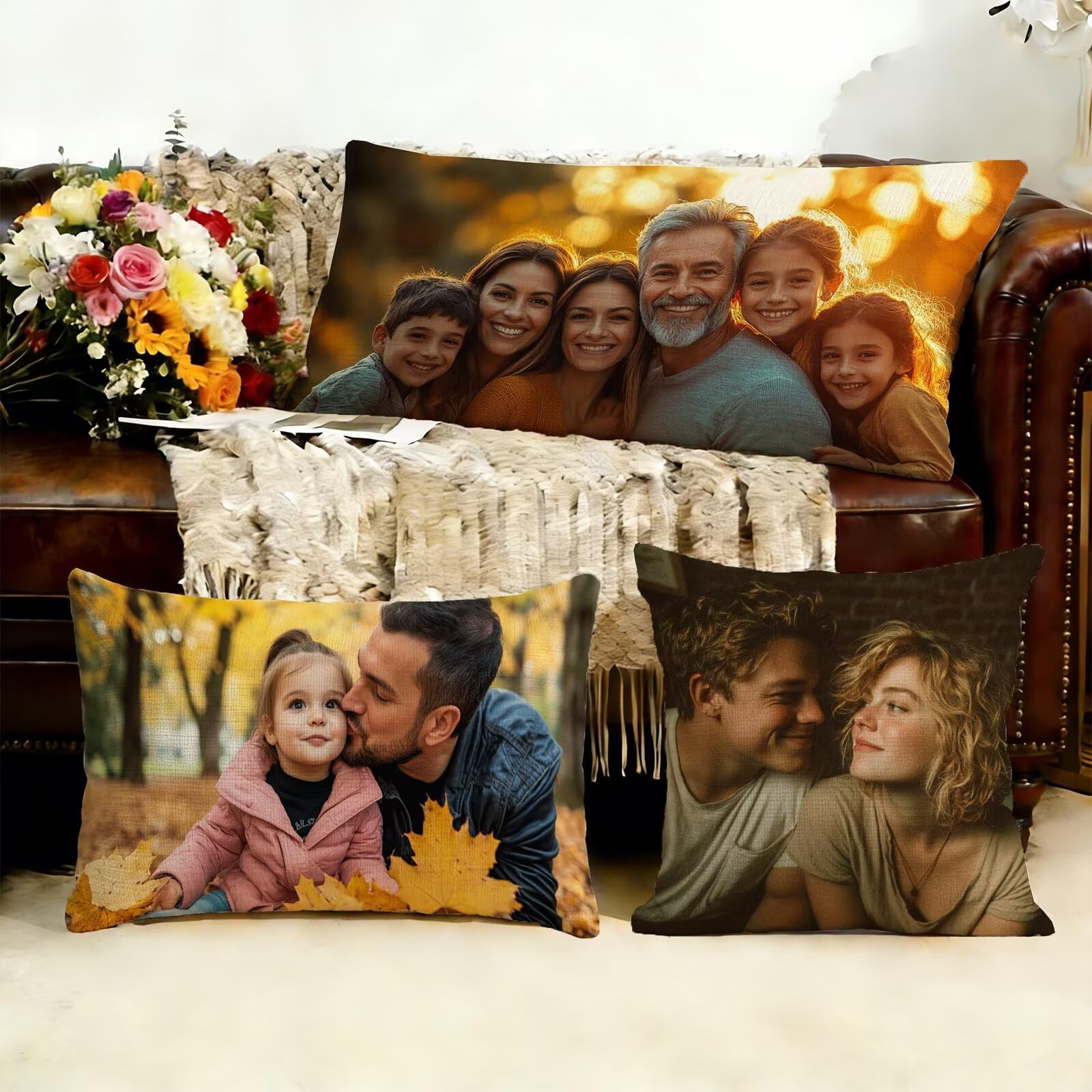 Cojin Personalizado Foto a Doble Cara 60x180cm - Cojines Exterior,Funda de Almohada Impermeable - Regalo Original para San Valentín y Aniversario Parejas para Cama Sofa Terraza Salon Jardin J1-297