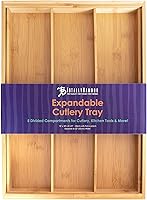 Vista 6 de Totally Bamboo Expandable 5-Compartment Drawer Organizer, Expands from 13 to 22" Wide