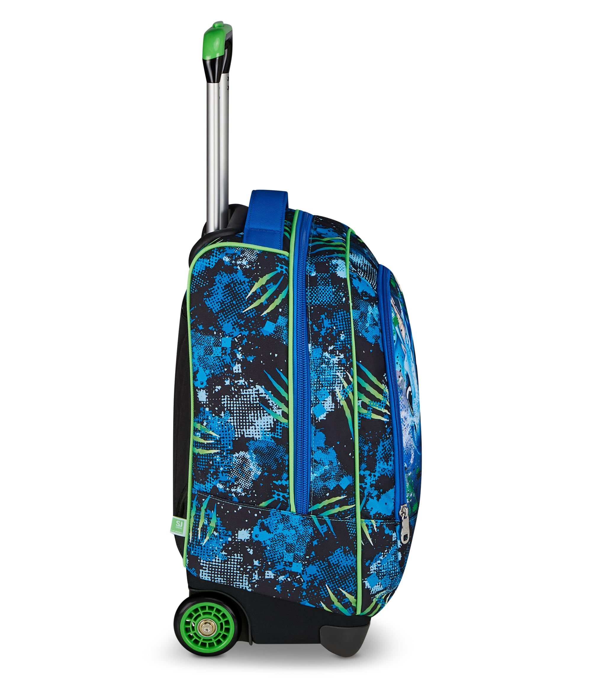 SJ GANG STYLE JAM GANG Big Trolley, 30 L, Doppio Scomparto, Spallacci a scomparsa, Doppio uso, Tasca frontale, Scuola elementare, Turchese Fluo, Bambini, blu