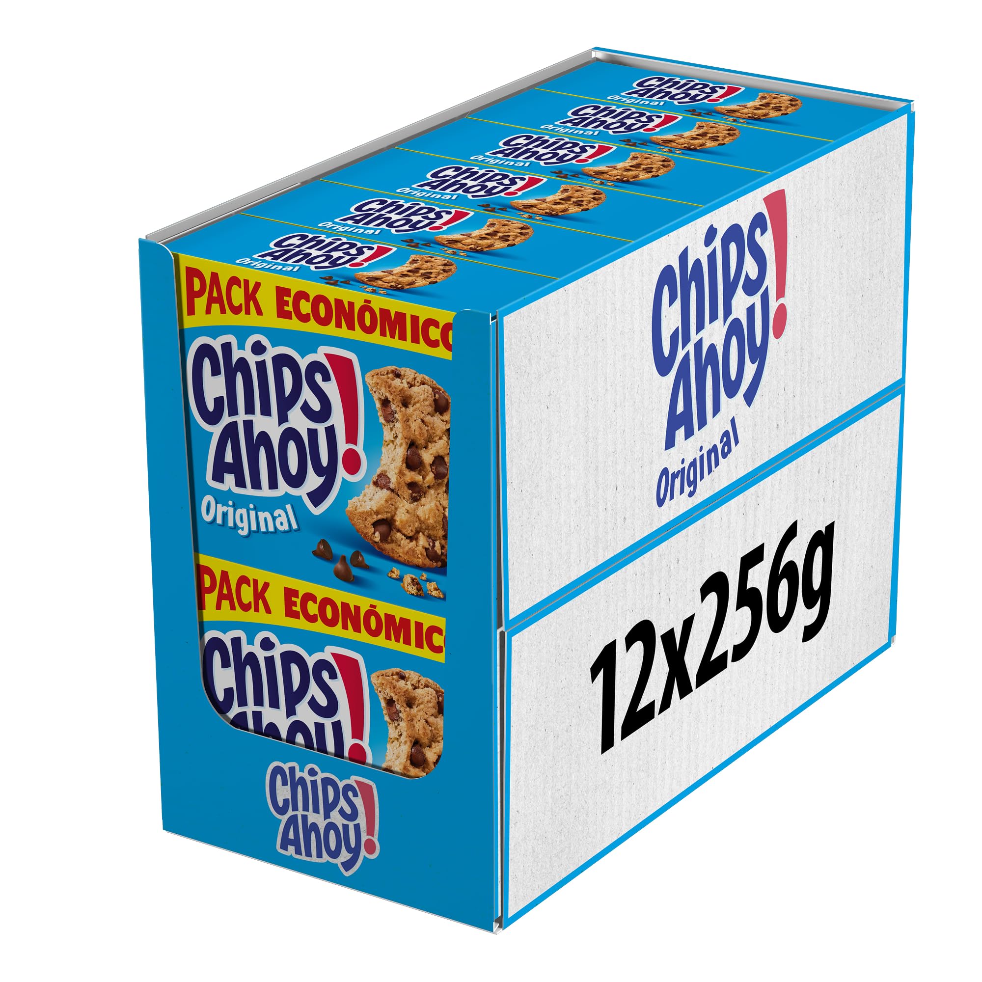 Chips Ahoy Galletas Cookies Originales Pepitas de Chocolate, Pack 12 x 256g