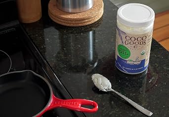CocoGoodsCo Single-Origin Organic Unrefined Virgin Coconut Oil, Cold-Pressed - Gluten-free, Non-GMO, No Cholesterol (15 fl. oz)