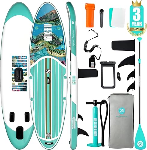 Vista 12 de Niphean Tabla de remo inflable con accesorios de SUP, cubierta de EVA antideslizante, tablas de remo inflables de 10 pies 6 pulgadas para adultos