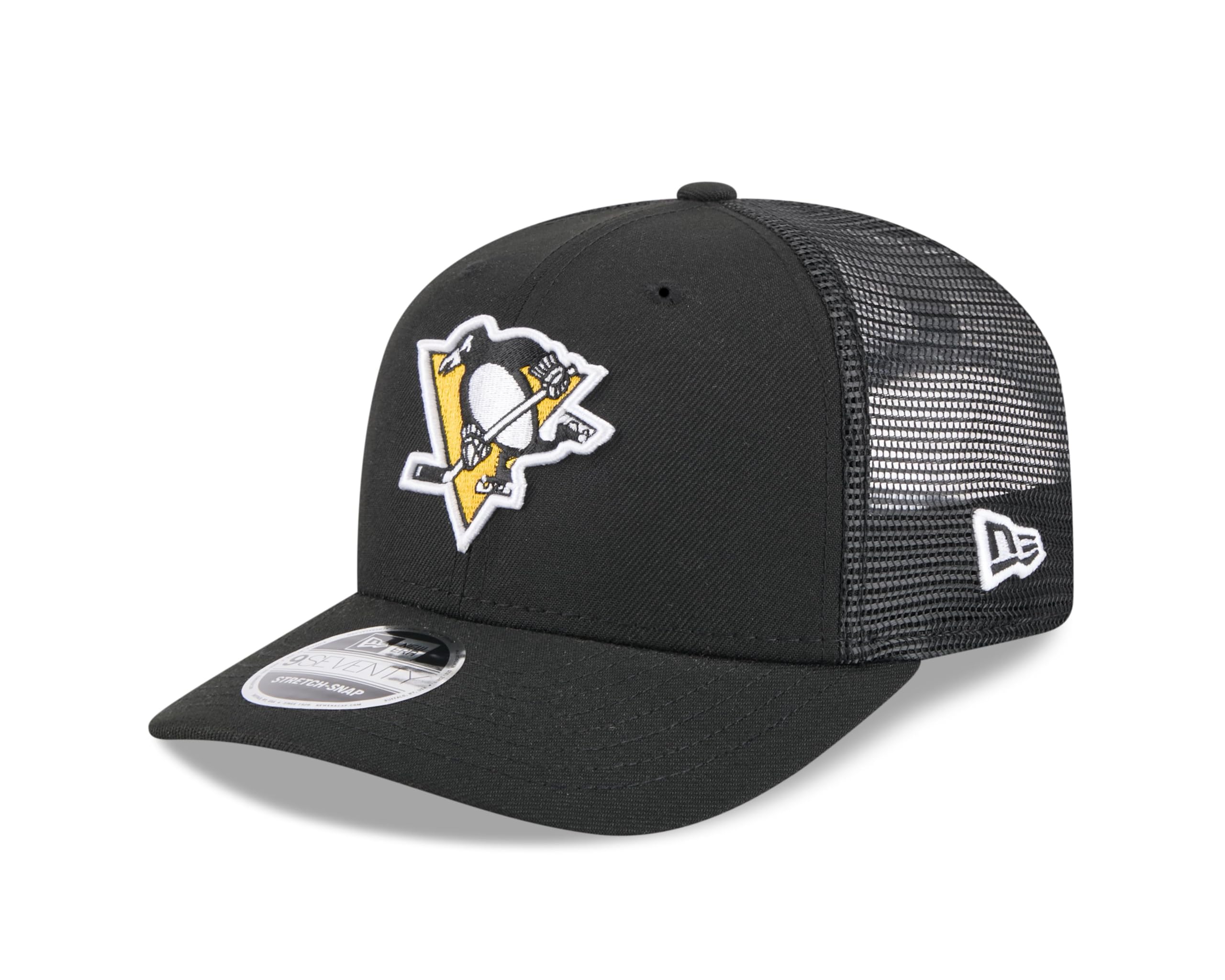 New Era Pittsburgh Penguins 9Seventy Stretch-Snap NHL Trucker Cap Black