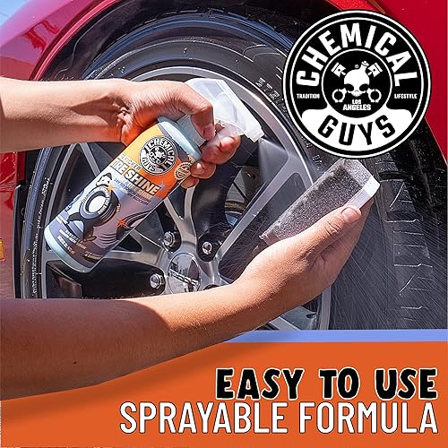 Miniatura 3 de Chemical Guys Tire Kicker Spray de brillo extra brillante para neumáticos, apósito seco al tacto, restaura el aspecto húmedo de goma, vinilo y
