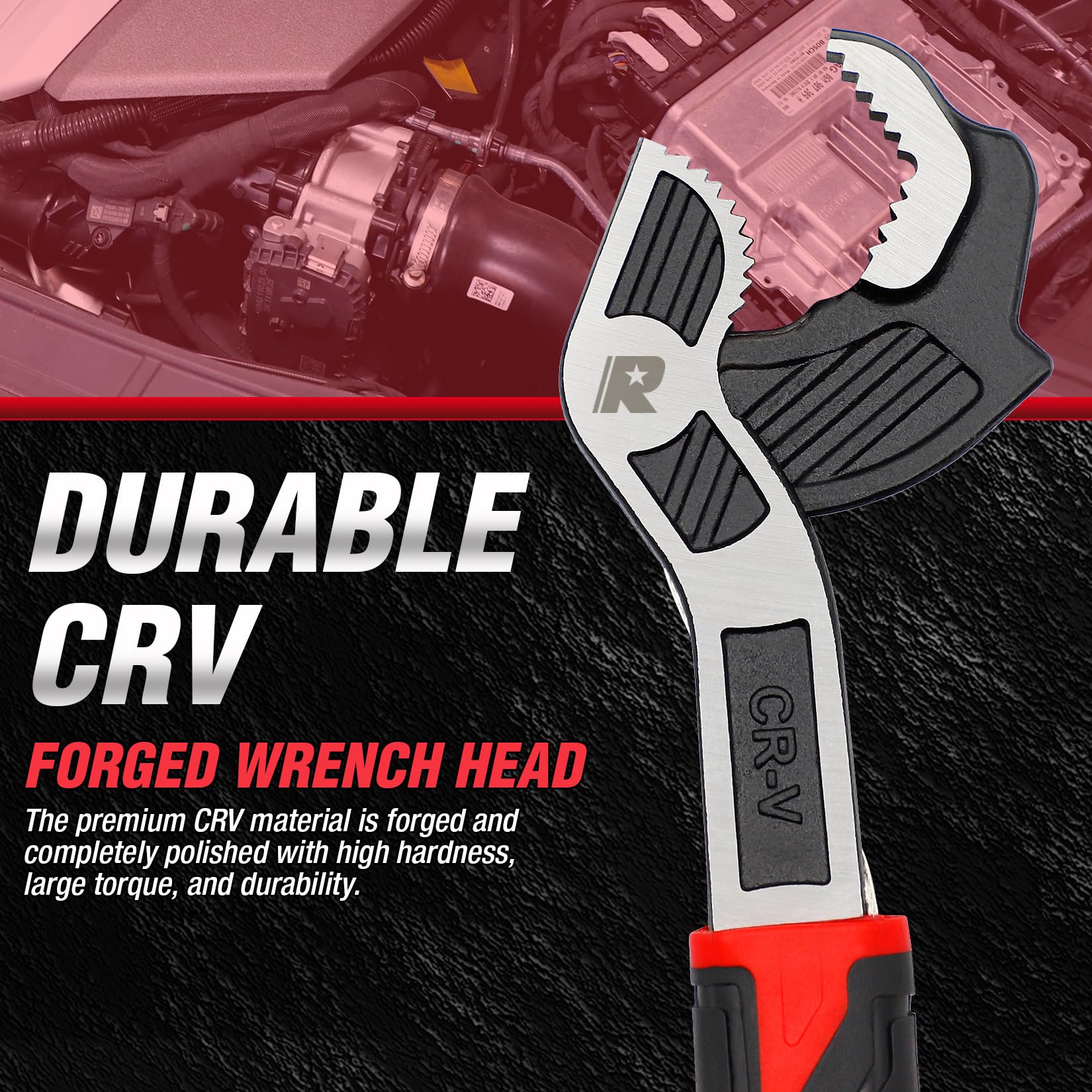 Rizom Pipe Wrench Set - 3 Sizes, Self-Adjusting -6