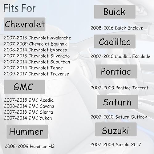 Miniatura 2 de Llavero de entrada sin llave con llaves de encendido para Chevy Silverado Avalanche Tahoe Traverse Equinox Express/GMC Sierra Acadia 2007 2008 2009