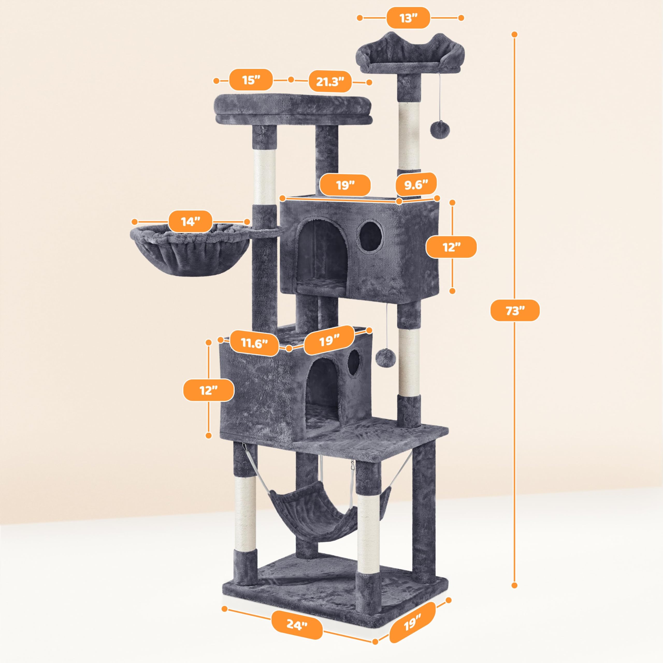@cat.garage 専用 Amazon.com : Yaheetech 73in Cat Stand, Large Cat Tree for Indoor