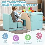 Asweets Blocs d'escalade en Mousse 4 en 1 pour Tout-Petits, Jouets d'escalade Et De Ramper d'Intérieur Doux pour Parcours Motricité Bébé, Ensemble De Jeu Doux Montessori Module Motricité - 4