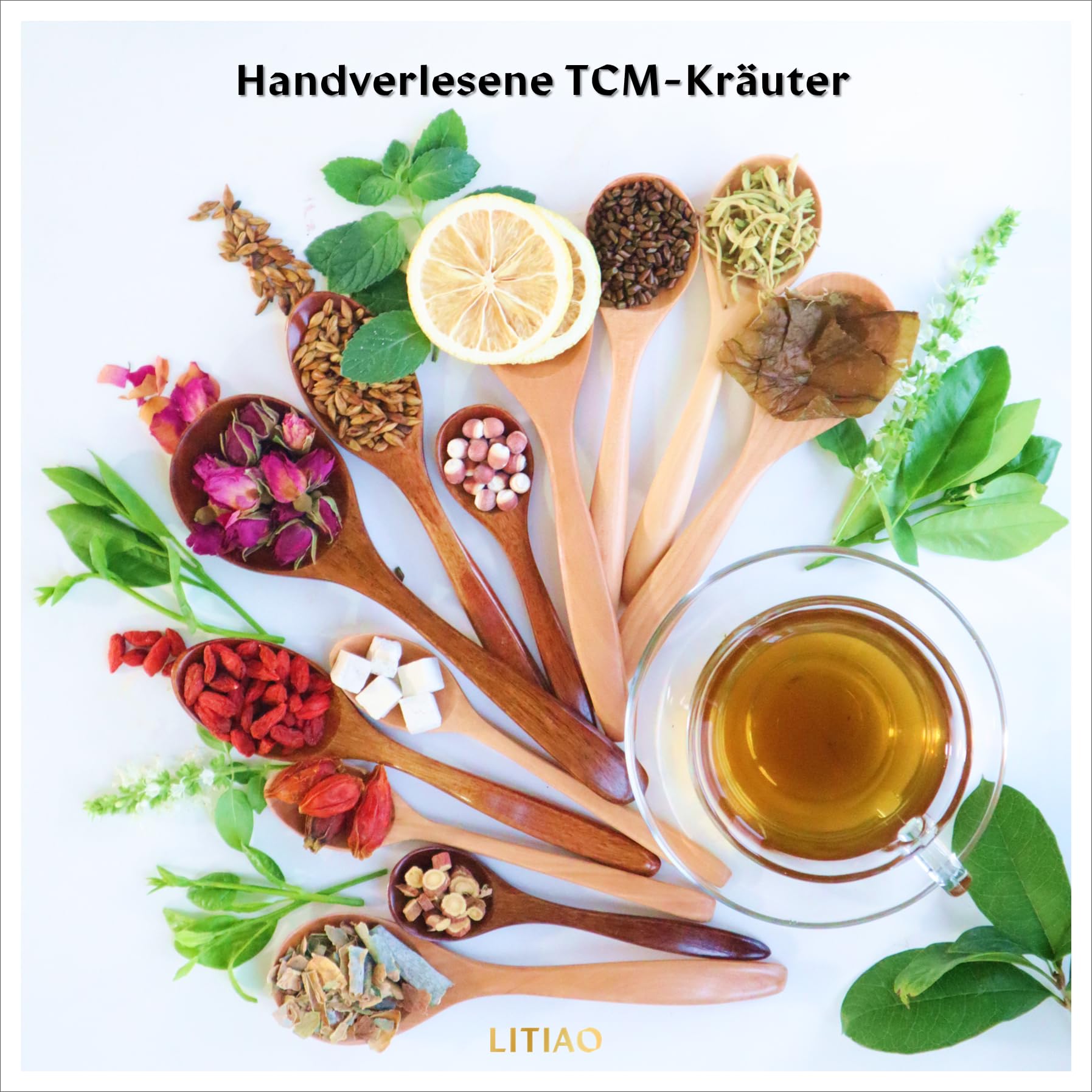 LITIAO VERDAUUNG - Traditionell Chinesischer Kräutertee | Mit 13 TCM-Kräutern | 45 Pyramidenteebeutel | Koffeinfrei | 3 Packung