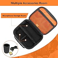 Vista 4 de Funda de transporte para micrófono compatible con micrófono dinámico vocal Shure SM7B/MV7/MV7X, bolsa de almacenamiento para micrófono con banda