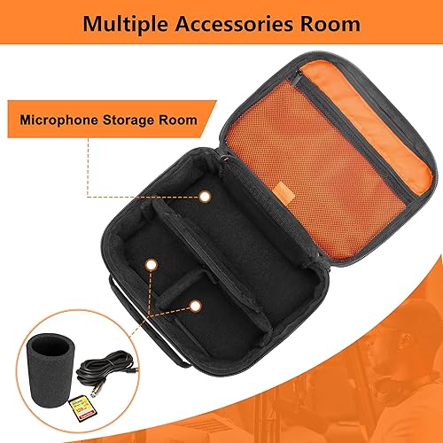 Miniatura 4 de Funda de transporte para micrófono compatible con micrófono dinámico vocal Shure SM7BMV7MV7X, bolsa de almacenamiento para micrófono con banda de