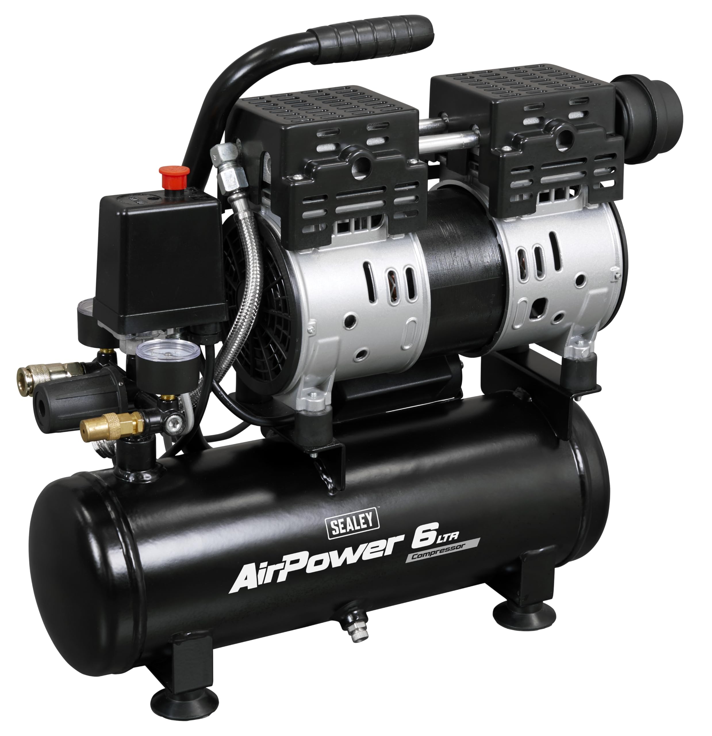 B&Q -  Sac6000S 6L Oil Free Low Noise Direct Drive Air Compressor 1Hp