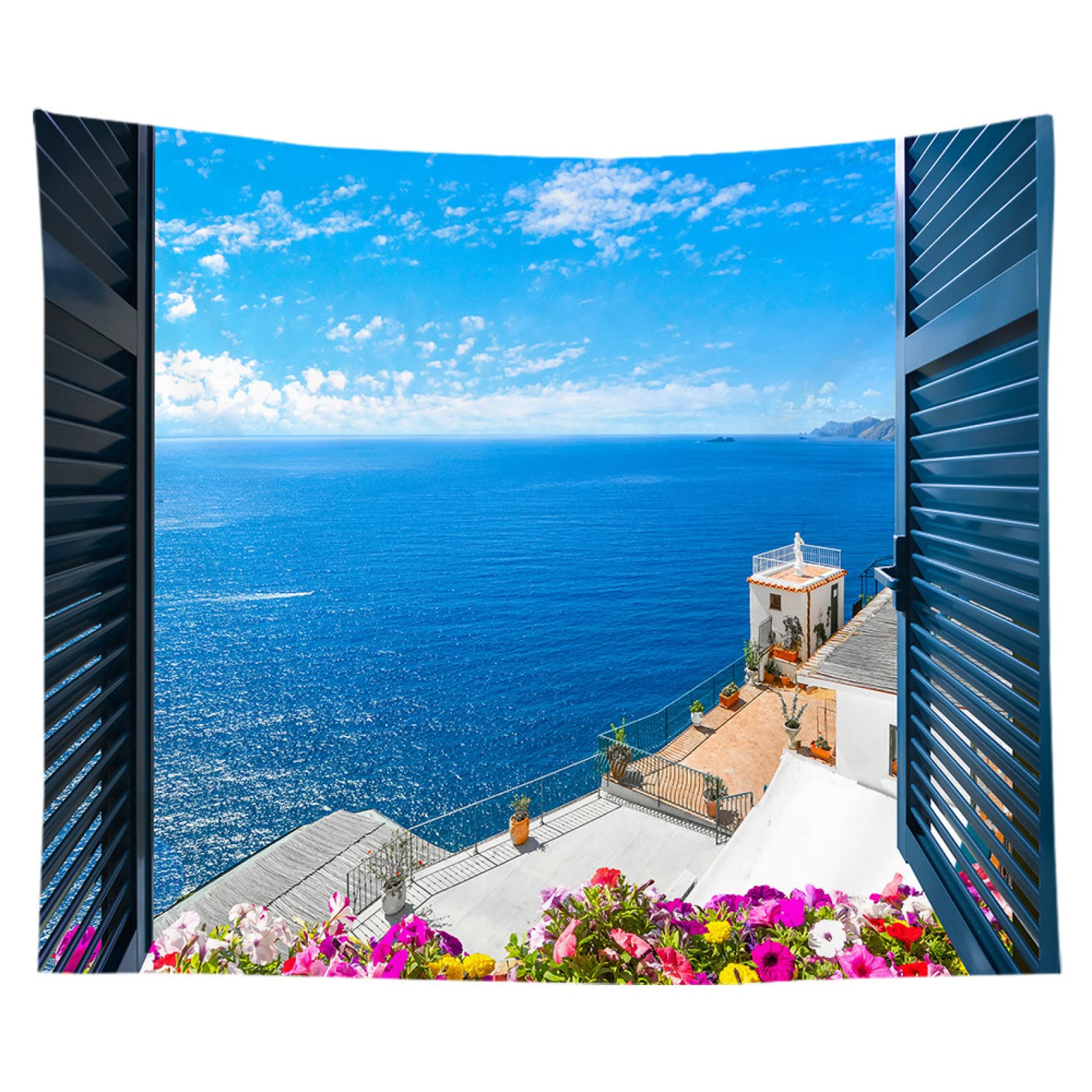 Amazon.co.jp: タペストリー 自然 150*200B 海の景色 きれい 夏