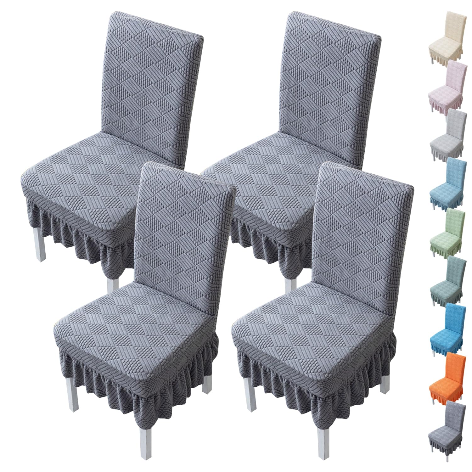 Housse de chaise bureau velours protection amovible lavable anti-rayures