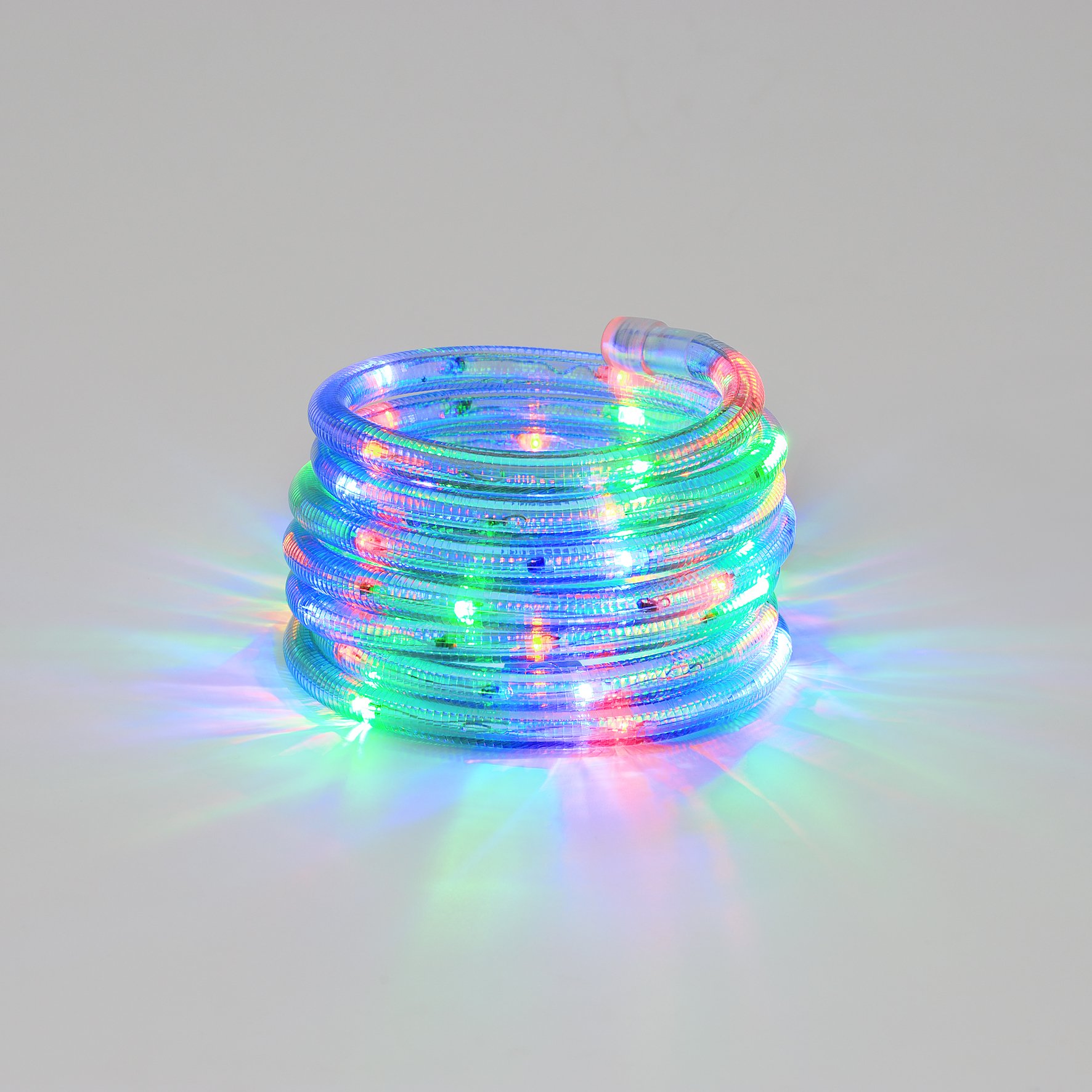 Konstsmide LED Lichterschlauch, 9m, 108 bunte Dioden, 230V, Außen, transparenter Kunststoff - 3045-500