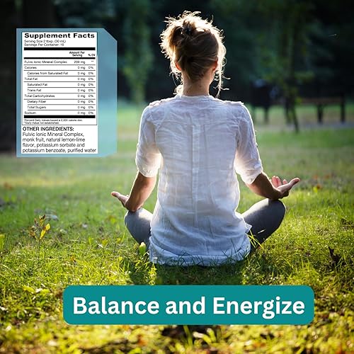 Miniatura 5 de Mineral de ácido fúlvico - Apoya el intestino, la digestión, el cerebro y el sistema inmunológico, aminoácidos esenciales y minerales traza - 16 oz