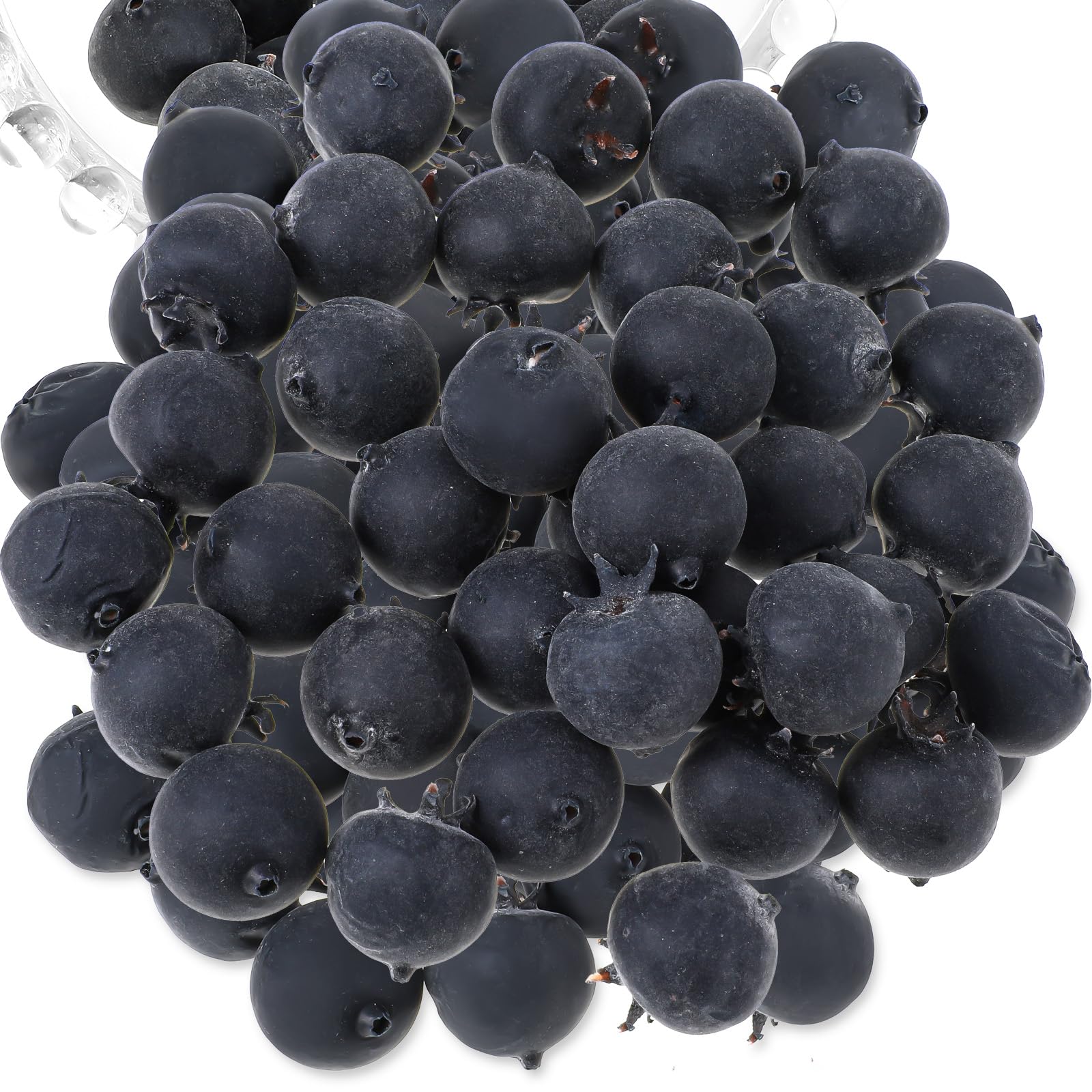 50 PCS Artificial Blueberry, Fake Blue Berries Lifelike Craft Blueberries Simulation Berries Models Props Artificial Realistic Fruit for Home Wedding Kitchen Cabinet Food Photography Props DIY Craft