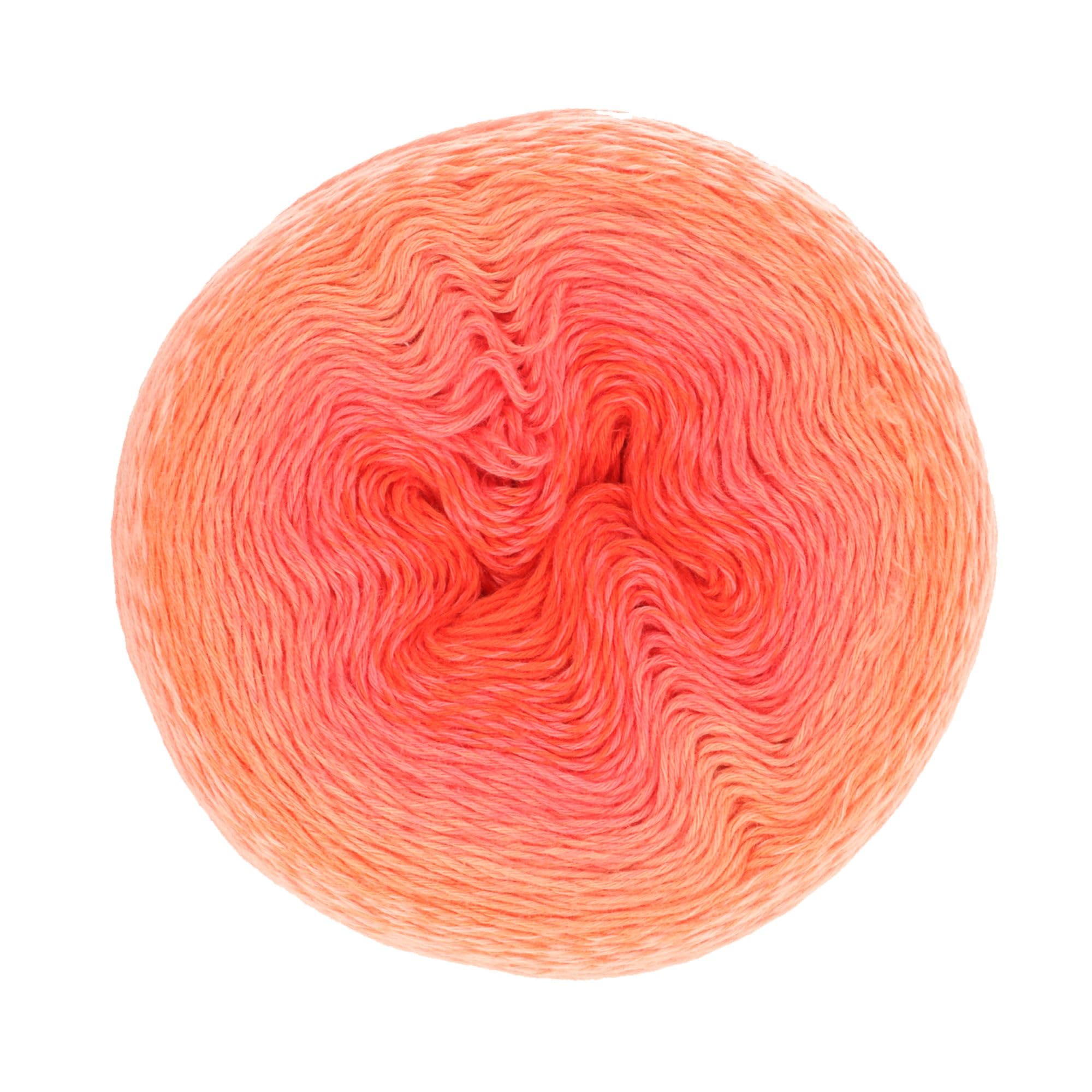Whirl 1 Cake (1000 m / 1,094 yd) Yarn - 557 Coral Catastrophe, Cotton/Acrylic Gradient