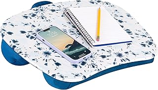 LAPGEAR MyStyle Portable Lap Desk with Cushion - Blue Tie-Dye - Fits up to 15.6 Inch Laptops - Style No. 45304