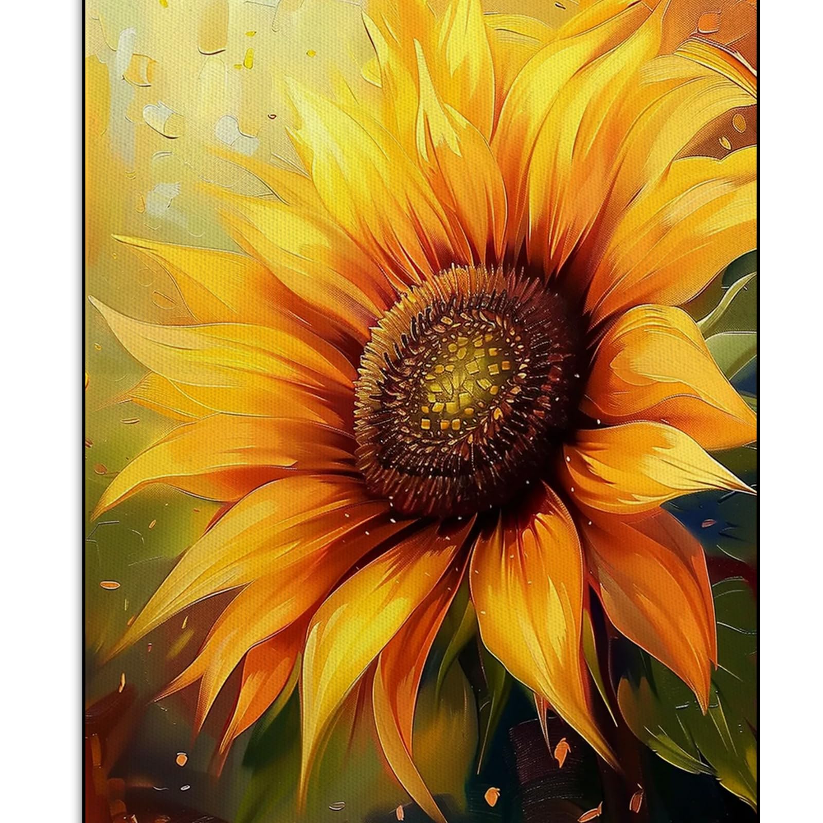 sunflower171707ページ Amazon.com: ZXHYWYM Sunflower Canvas Wall Art Vintage