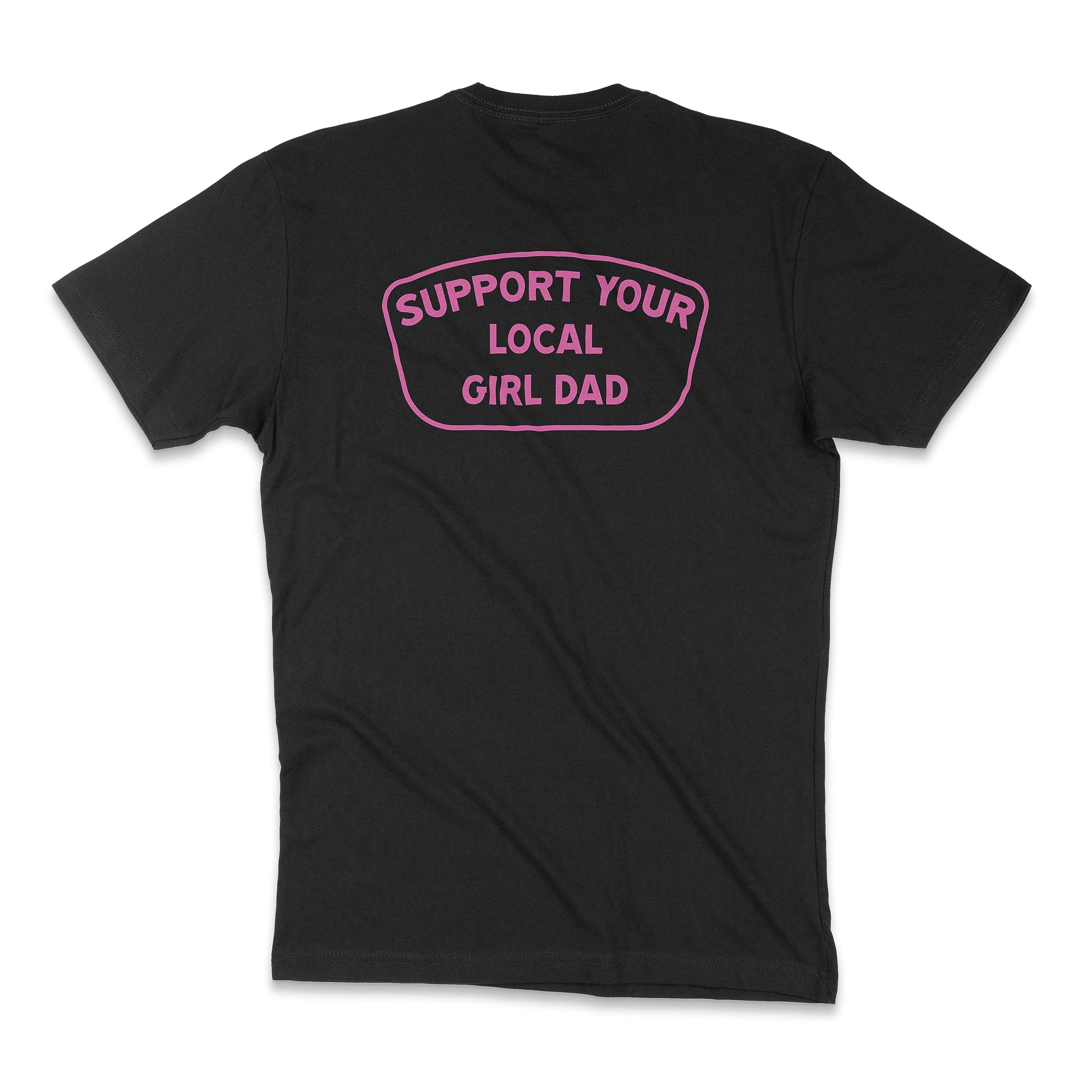 DadBod Apparel DB T-Shirt mit Aufschrift "Support Your Local Girl Dad", Herren-T-Shirt für Väter von Töchtern