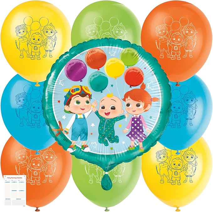 Amazon.com: Cocomelon Balloons - Cocomelon Birthday Decorations ...