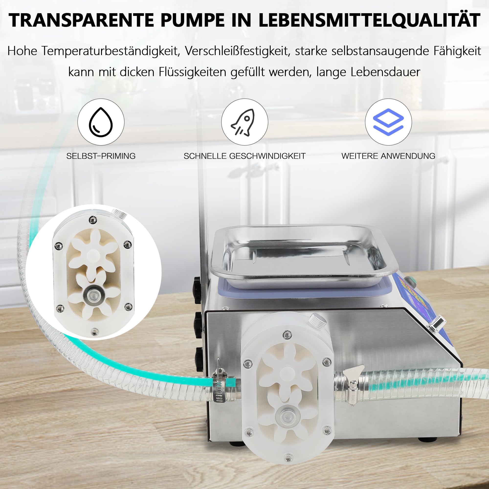 Macchina di riempimento / Macchina di riempimento automatico, macchina di riempimento per bottiglie da 10 a 10000 g, con pompa da 200 W, macchina commerciale per il riempimento di miele