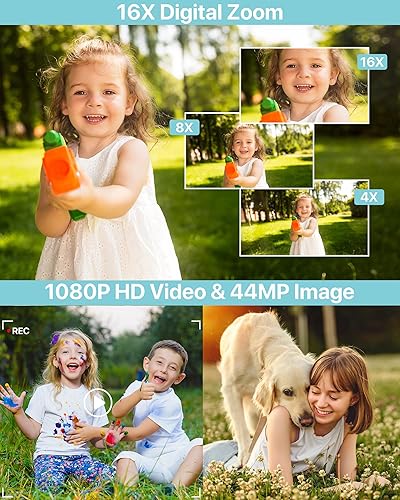 Miniatura 2 de Digital Camera, Latest FHD 1080P Digital Camera for Teens with SD Card Anti Shake Point and Shoot Cameras Portable 16X Zoom Compact Small Cameras