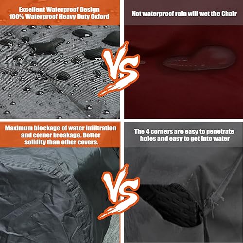 Miniatura 7 de Easy-Going - Funda impermeable para tumbona de patio, resistente a todo tipo de clima, con ventilación de aire, 68 pulgadas de largo x 30 pulgadas