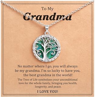 Tree of Life Necklace for Grandma Bonus Mom