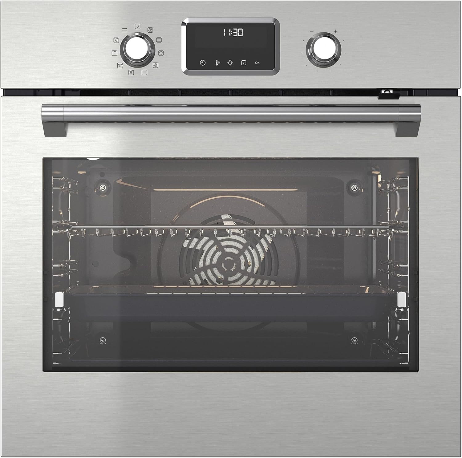 FORNEBY Forced air oven with direct steam, 500 stainless steel colour