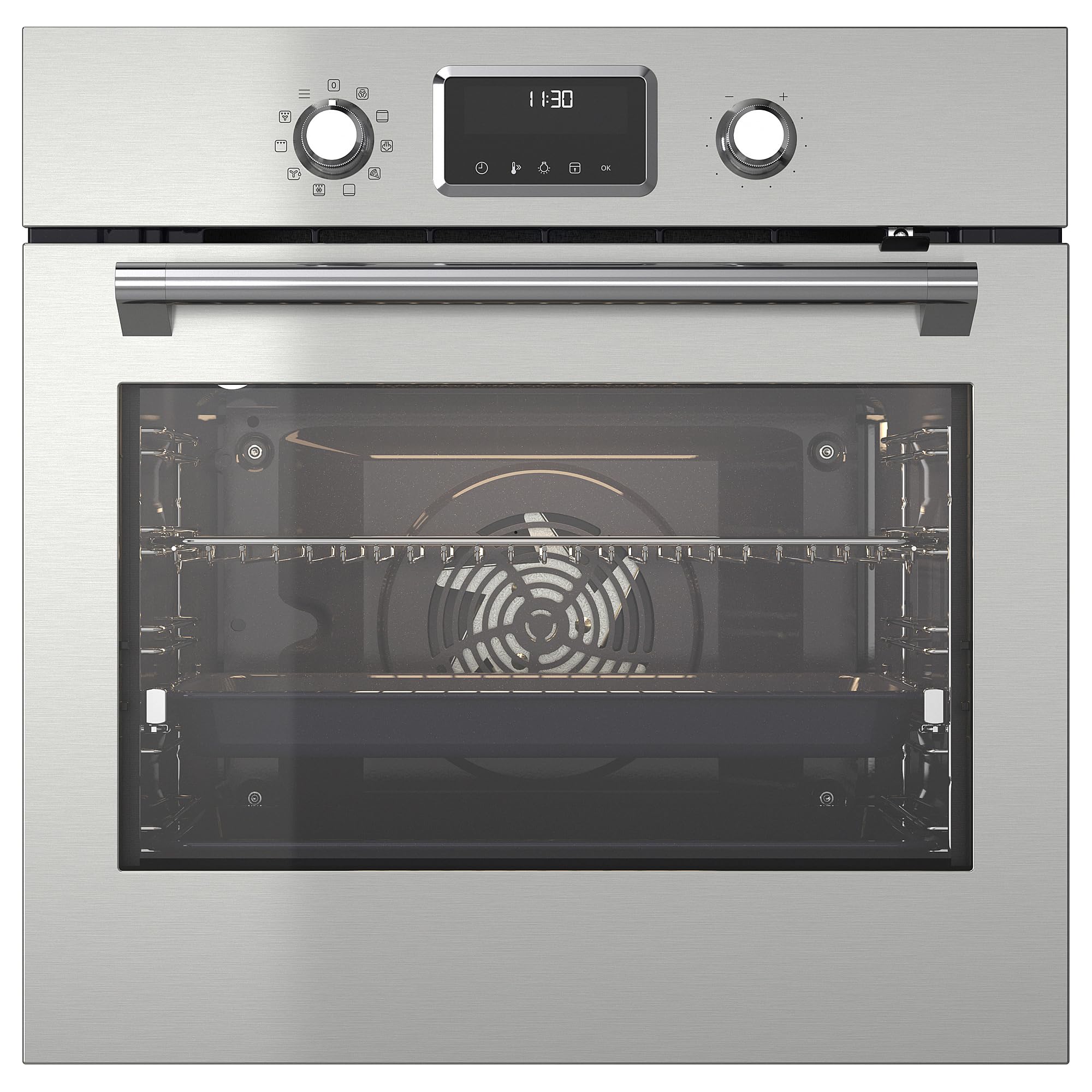 Forneby, forno ad aria forzata a vapore diretto, colore acciaio inox 500