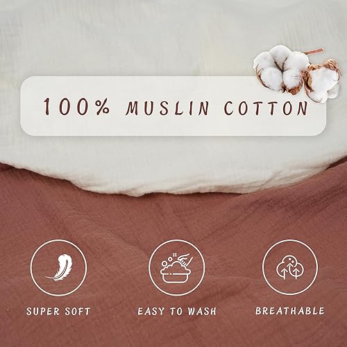 Miniatura 2 de Sábanas de moisés de muselina para bebé niño y niña, sábanas de moisés de algodón, neutrales, ultrasuaves y transpirables, sábanas ajustables para