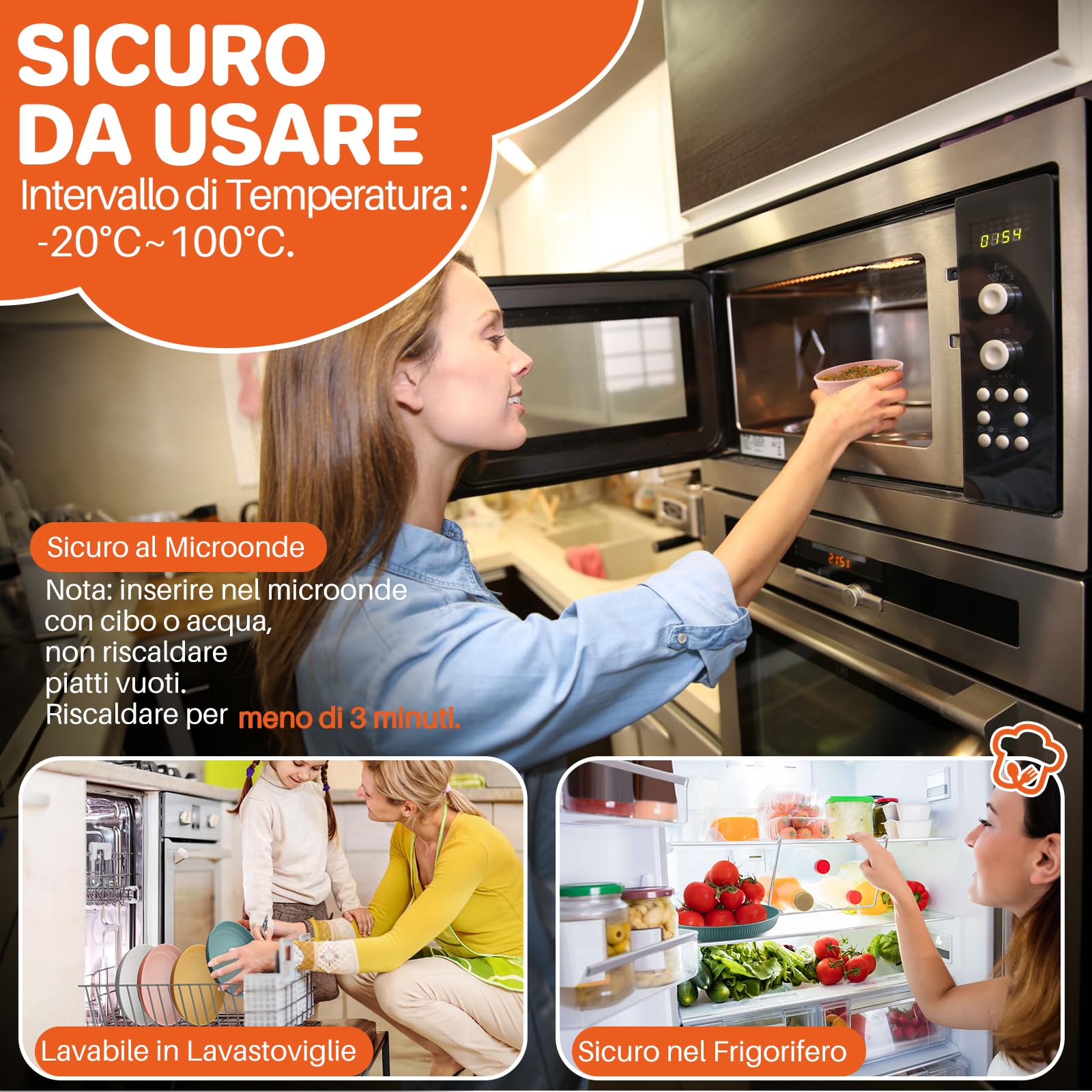 FUNYKICH 12 Pezzi Stoviglie Plastica Infrangibile da Campeggio, Ciotole, Piatti,Tazze, per Barbecue, Campeggio, Picnic