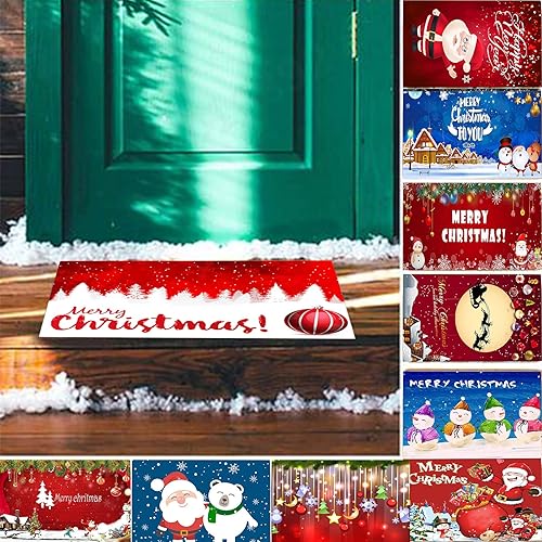 Miniatura 3 de IAMAGOODLADY Decoraciones de Navidad, decoración de festival de Navidad, alfombra de puerta delantera, alfombra antideslizante para interiores y