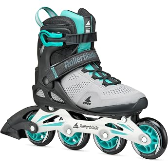 Rollerblade Macroblade 80 W Inline Skates for Women Fitness Inline Skates Grey/Teal Blue