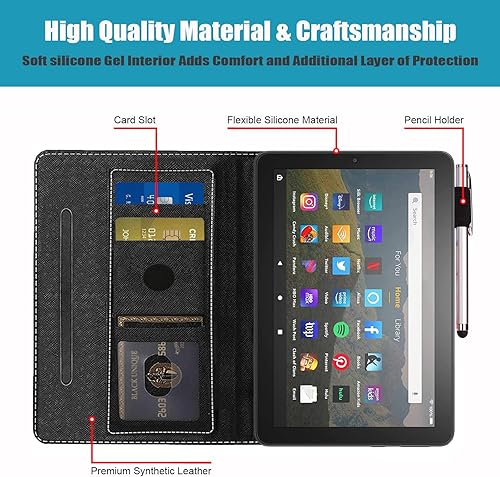 Miniatura 4 de Funda para tablet Tienda Kindle Fire 7 (pantalla de 7 pulgadas, 97 generación, versión 20192017), funda de piel sintética con función de encendido