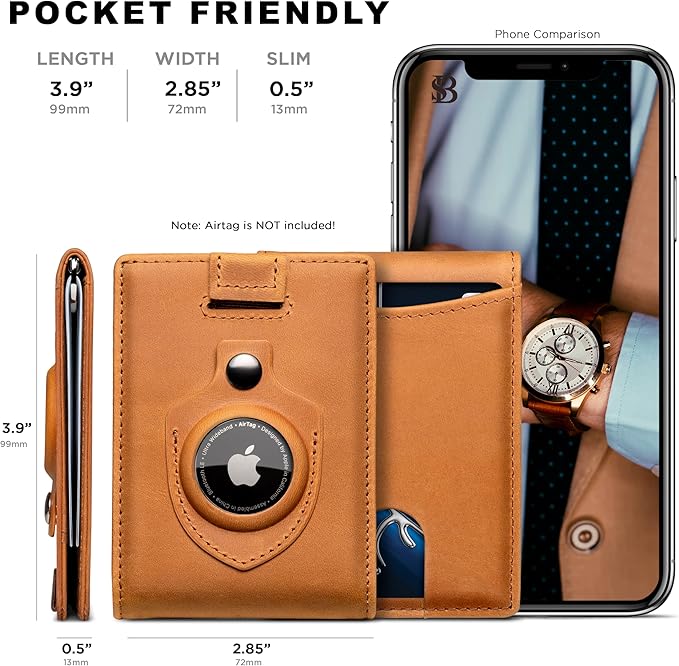 Beautiful Genuine Leather RFID Blocking Slim Bifold Front Pocket Wallet (Under $30)