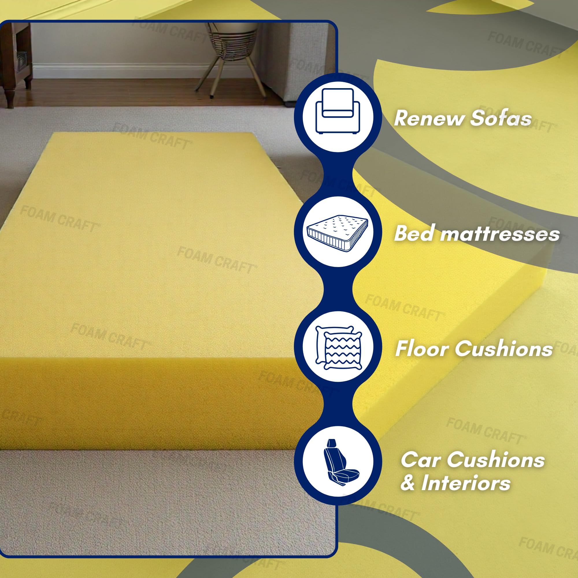 Foglio Memory Foam Alta Densità 45D - Spessori 3/5/7/10cm, Per Fai Da Te, 40x40cm - Foto 9