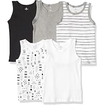 HonestBaby Unisex-Baby Sleeveless Muscle T-Shirts 100% Organic Cotton for Infant Baby and Toddler Boys, Girls