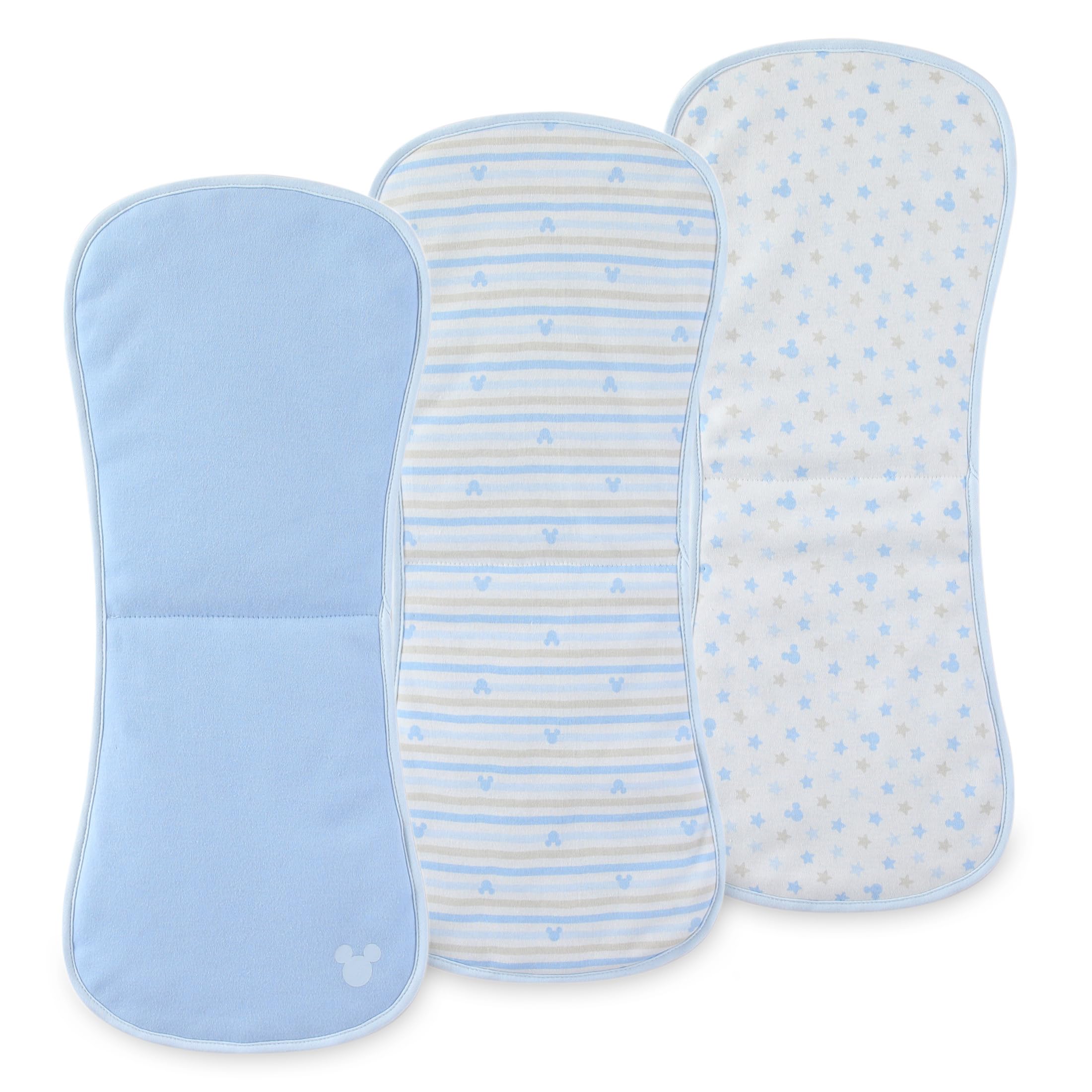 Disney Baby Burp Cloths 3-Pack – Mickey Mouse and Minnie Mouse Soft Absorbent 20" x 10" Leakproof Burping Rags for Baby Boys Girls &amp; Unisex Newborns &amp; Infants