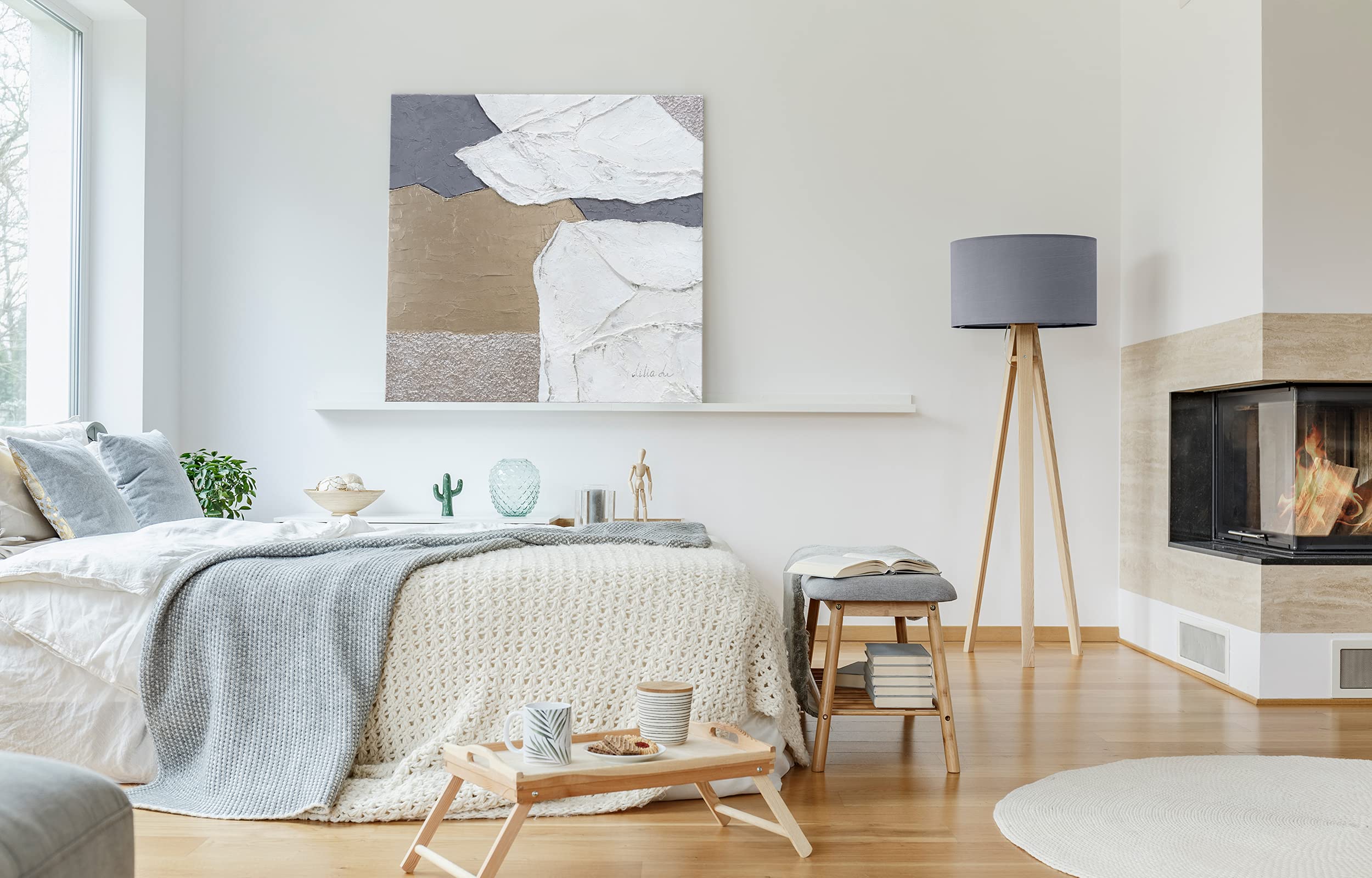 YS-Art Quadro Moderno Su Tela 'Progresso' – Dipinto A Mano In Germania, Colori Acrilici, 100% Originale