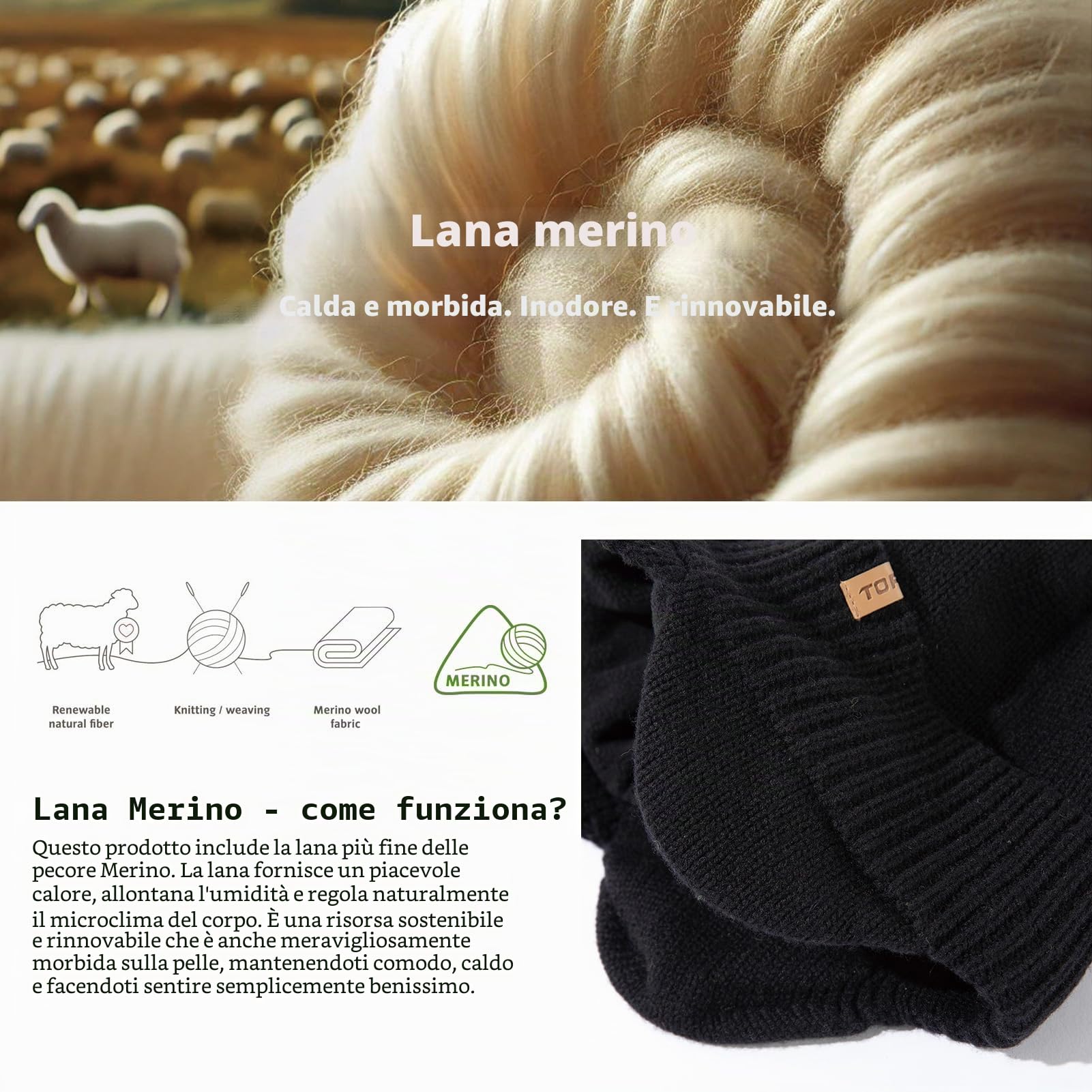 TOP-EX DryKnit™ Berretto impermeabile con visiera in 80% lana merino con paraorecchie invernale caldo foderato in pile Newsboy Baker Boy cappelli per il freddo - Stile unisex 55-66 cm