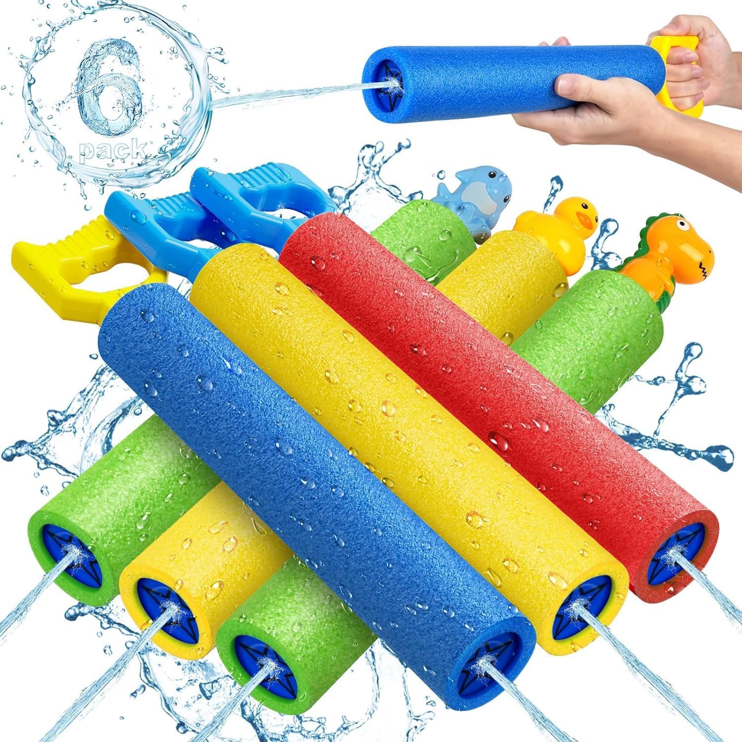 Water Guns for Kids, Outdoor Water Toys - Shoot Up to 40 Feet, Squirt Gun Pool Toys for 4, 5, 6, 7, 8, 9, 10 Years Old Boys, Water Blasters for Kids and Adults (STYLE-A)