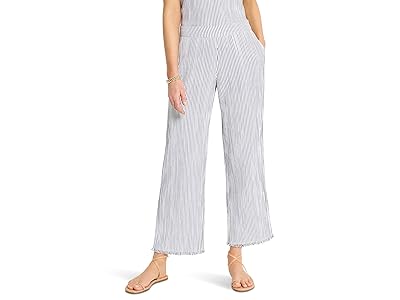 NIC+ZOE 28 Pinstripe Gauze Wide-Leg Pants Women