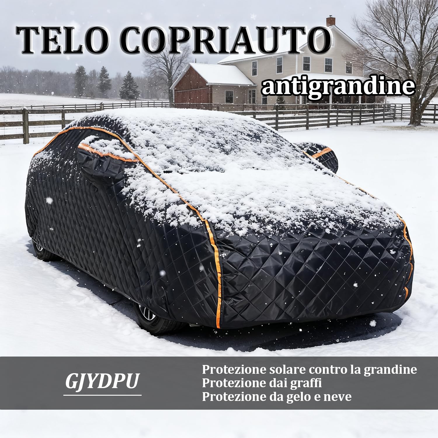 telo copriauto antigrandine per BMW 4 Series (F32/F33/F36/G22/G23/G26) copri macchina antigrandine Protezione dalla neve e dalla pioggia, struttura rinforzata a sette strati, con corda antivento