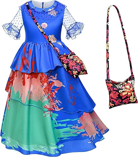 Miniatura 1 de Kaisebile Princess Costume Dress for Girls Birthday Halloween Party Dress Up with Accessories